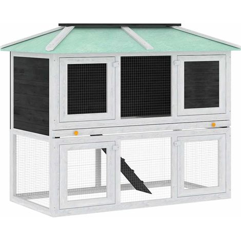 Maison Exclusive - Conigliera in Legno a Due Piani per Animali Piccoli