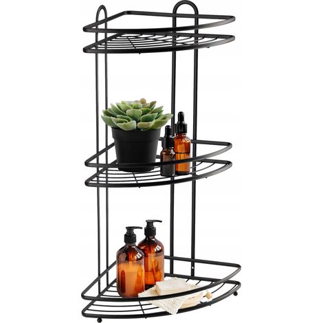 KADAX Estante esquinero de acero con recubrimiento en polvo para baño, carrito de ducha, estante de ducha, soporte de pared, organizador de ducha (1/5)