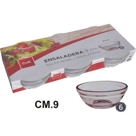 Set 6 Ciotoline ciotole coppette per Antipasti snack in vetro 9 cm