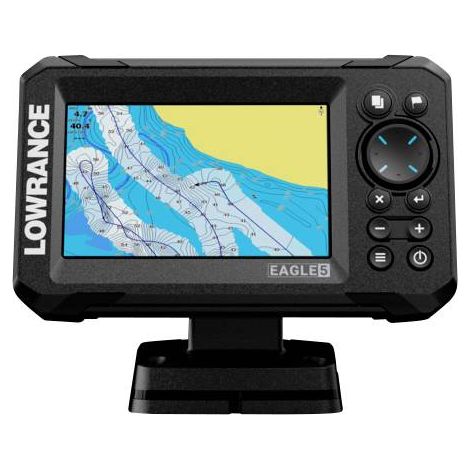 Combiné GPS sondeur Eagle 5 – Sondeur HD avec FishReveal – Cartographie C-MAP – Écran IPS pour pêche en eaux profondes – Lowrance