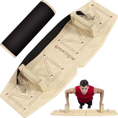 Ensemble de barres de avec planche d'entraînement et bandes de résistance pliable bois pour salon pompes, poignées résistance, (1/5)