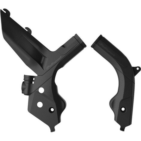 Protectores de chasis Polisport para KTM SX SXF EXC 2019 2022 2023, color negro y duraderos.