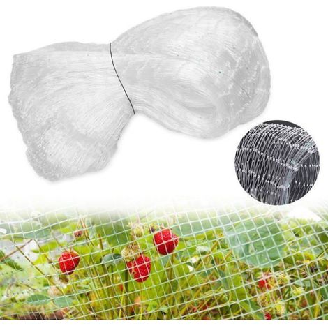 Filet Poules Anti Oiseaux 3 x 15m, Protection Réutilisable Pour Volière, Balcons, Jardins, Clôtures, Vergers, Potagers - Anti (1/5)