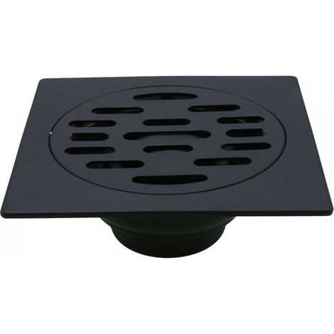 Black-Deodorant Siphon de sol pour salle de douche Siphon de sol en acier inoxydable Lavabo de salle de bain Siphon de sol Machine à laver Toilettes Douche Siphon de sol de cuisine (Siphon de sol ordi (1/5)