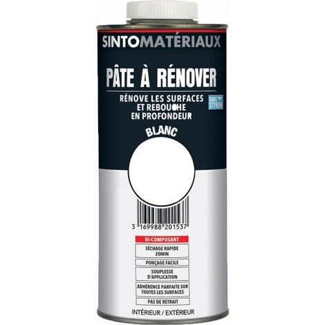 Renovierungspaste + Tube Härter SINTO SA - Weiss - Kartusche 0.8L 1.5 Kg - 820153