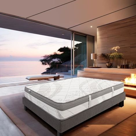 Matelas - Relaxation - 160 x 200 cm - Ferme - Ressorts ensachés - Anti-acarien (1/3)