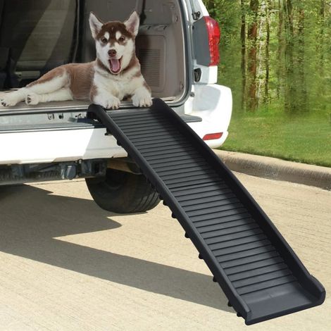 vidaXL Folding Dog Ramp Black 155,5x40x15,5 cm