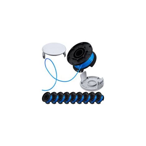 10 Pièces Ac14Rl3A Ligne De Bobine Coupe-Herbe De Rechange 11 Ft 0,065 Pouce Bobine De Corde D'Herbe Ligne De Bobine De Coupe, 2 Bobine Coupe-Bordures Compatible Avec Ryobi 18V, 24V, 40V (1/5)