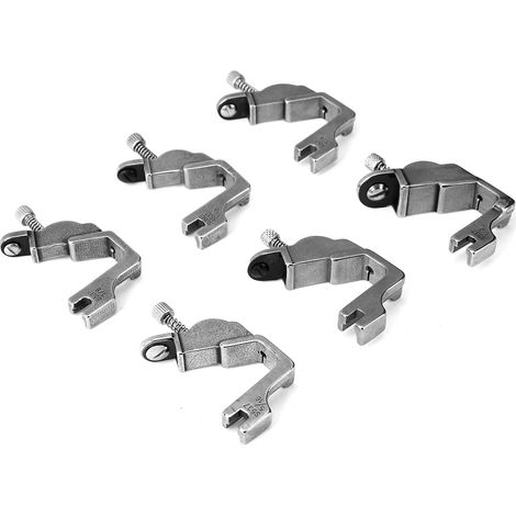 Set mit 6 elastischen Nähfüßen für Nähmaschinen, komplett aus Stahl, Modell S537. Zubehör inklusive. (1/5)