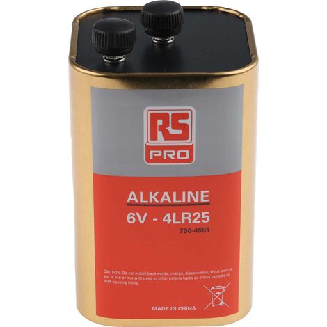 Pile pour lampe RS PRO 6V, 15Ah,Taille 915 Alcaline ( Prix pour 1 )