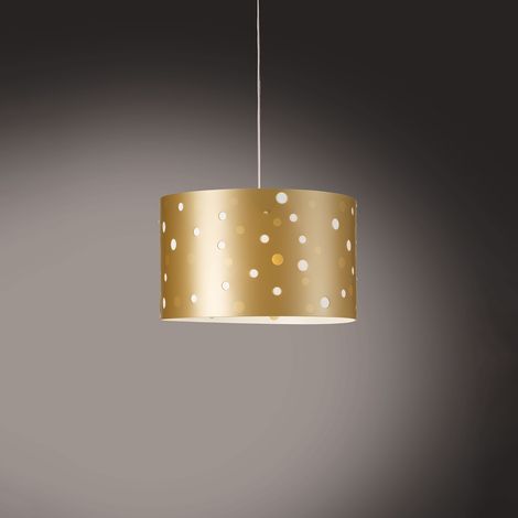 Lampadario Moderno Pois Polilux ® New Gold Materie Plastiche Bianco 5 Luci E27
