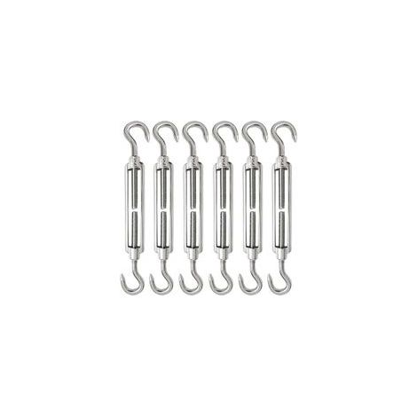 6 Pièces Tendeur Cable M6 Tendeur Cable Inox 304 Réglable Crochet de Ridoir et Crochet pour Tendeur de Fil Cable Acier Corde Crochet Tendeur (1/5)