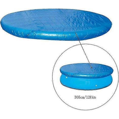 UlisemCouverture de piscine en tissu, couverture de piscine gonflable, couverture de piscine ronde en PE (1/3)