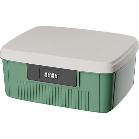 Zweilagige medizinische Aufbewahrungsbox mit Zahlenschloss, 25 × 20 × 10 cm, Erste-Hilfe-Box, zweilagig, Medikamentenbox, medizinischer Organizer, Aufbewahrungsbox (1/5)