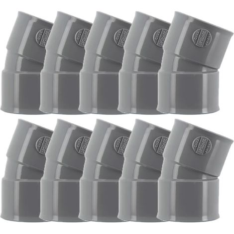 10 coudes PVC évacuation Ø40 Femelle Femelle 20° - Nicoll (1/5)