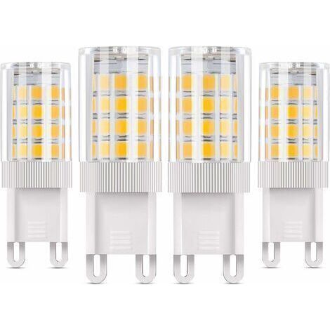 G9 Ampoule LED,5W équivalent à des Lampes Halogènes 50W,4 PCS Lampes à LED Blanc Chaud 3000K,Angle de Diffusion de 360°, AC85-220V,360LM,Non Dimmable