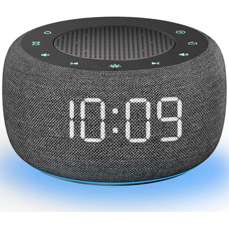 Radio-réveil numérique pour Chambre à Coucher, Veilleuse 7 Couleurs, Son Haute fidélité avec Haut-Parleur orienté, 4 Sons de réveil, Variateur Complet pour Table de Chevet (1/5)