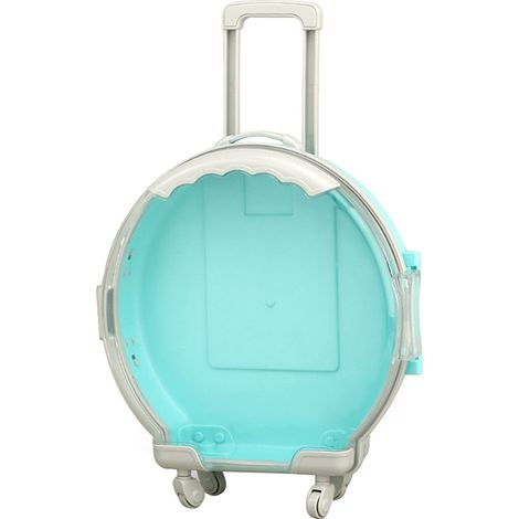 Caja Organizadora de Juguetes con Ruedas y Asa Retráctil, Maleta Redonda de ABS 20x30 cm Resistente – Ideal para Viajes y Habitación Infantil (1/5)