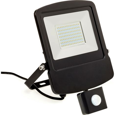 Projecteur RS PRO, 100 W, IP65, 9 000 lm, 4000K, avec détecteur ( Prix pour 1 )
