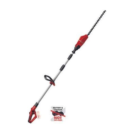 Einhell Cortasetos telescópico a batería GE-HH 18/45 Li T Solo (empuñadura con 4 y cabezal con 7 posiciones, empuñadura extra, engranaje de metal, arnés, bolsa, sin batería)