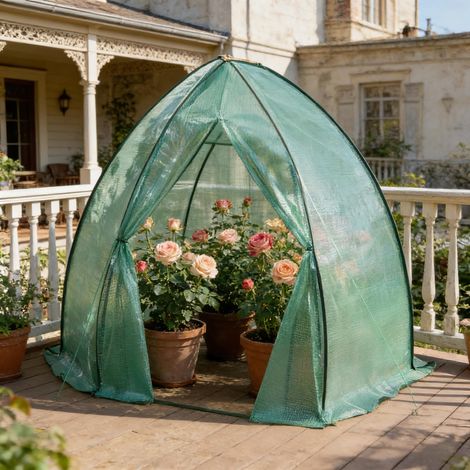 Serre tipi de jardin, structure conique pour plantes grimpantes et légumes