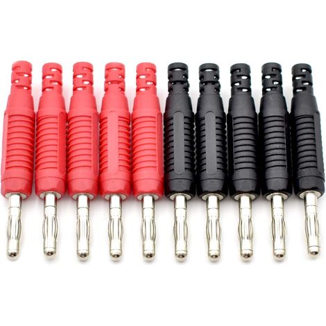 10 Stücke 4mm Bananenstecker Löten DIY Bananenstecker Stecker Adapter für Multimeter Messleitungen Sonden (1/4)