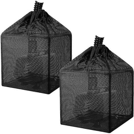 Deux sacs filtrants encadrés pour pompe à eau de bassin, sacs en filet anti-colmatage, adaptés aux pompes à eau, filtration efficace. (1/5)