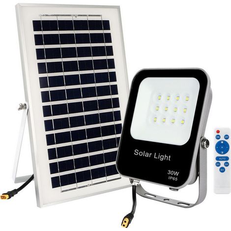 Projecteurs étanche solaires à LED 30W Blanc froid 6000K - DIGILAMP (1/5)