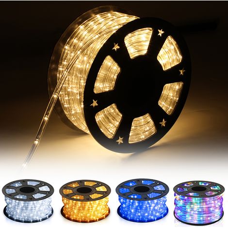 Jiubiaz LED Lichtschlauch Außen Innen,240 LEDs Wasserfest LED Schlauch,Partylicht Dekobeleuchtung Weihnachten,Weiß 10m