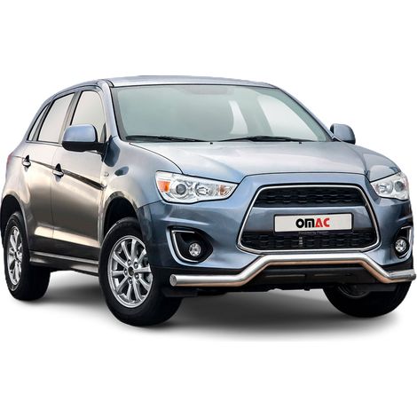 Pare-Buffle Avant Pour Mitsubishi ASX 2012-2017 en Acier Inox Argent (1/5)