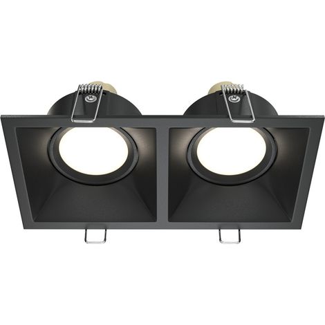 Maytoni Dot Spot encastré double noir 2xGU10