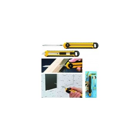 Schneider 'cs-5' 2 Werkzeuge in 1 Bezeichnung Karte 1 Cutter Doppel-Funktion: Sägen und Schneiden Sägeschneide: 95 mm - Messerschnitt: 12