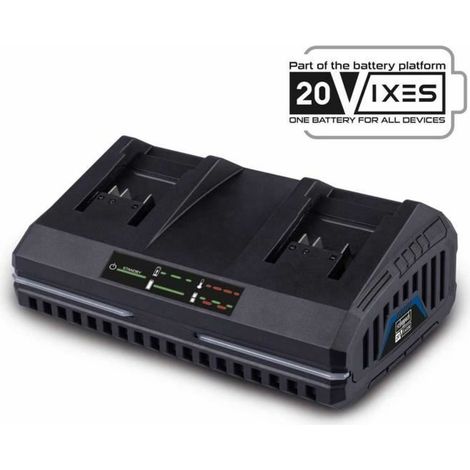 Doppio caricabatteria rapido 20v per batterie serie ixes Scheppach sdbc4.5a (1/4)