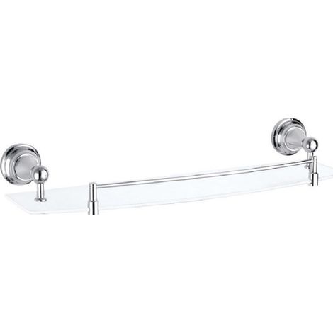 Etagère murale de douche avec rail rétro MORAVA en laiton chromé 50x14x7,6 cm (1/2)