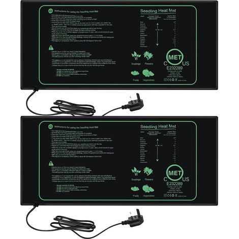 Effiziente Hydrokultur-Pflanzenheizmatte im 2er-Pack – ideal für die Pflanzenkeimung und den Samenstart (1/5)