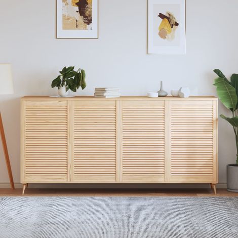 Portes d'armoire à lattes, lot de 4, 99,3 x 59,4 cm, bois massif