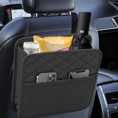 Aufbewahrungstaschen für die Rücksitze im Auto, PU-Leder, Hängeorganizer-Sets, multifunktionale Fächer, für Kinder- und Erwachsenen-Rücksitze (1/5)