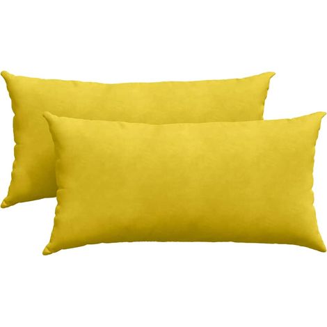 Maison Exclusive - Cuscini da Divano 2 pcs Giallo 80 x 40 cm Tessuto in Cords