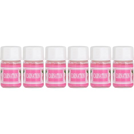 Lot de 6 flacons d'huile essentielle d'œillet pour aromathérapie, 3 ml, soluble dans l'eau et parfumée, pour diffuseur et humidificateur. (1/5)