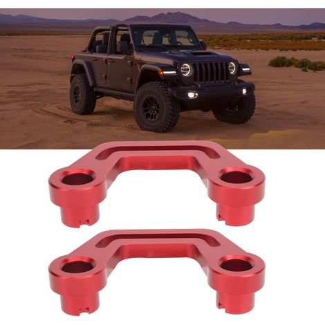 Ein Paar A-Säulen-Windschutzscheibenleuchtenhalterungen für Jeep Wrangler JL/JLU 2018-2022, rot. (1/5)
