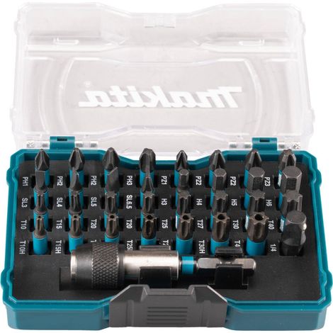 Makita – Jeu d'embouts 33 pièces Impact Black – Acier S2 hautement allié – Précision optimale – Pour visseuses avec empreinte torx