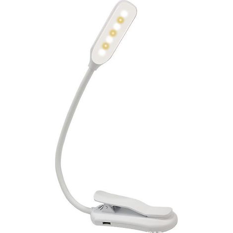 lampe De Bureau Pince Rechargeable Par Usb - Blanche Lampe De Bureau Pince Pour Livres 7 Led Lampe De Lecture Pour Tudiants Lampe De Protection (1/5)