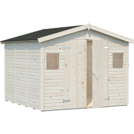 Casetta in legno non trattato Dan B 273x280 cm