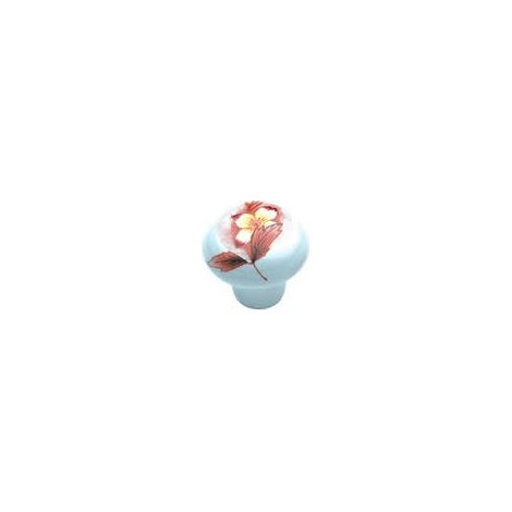 Pomolo porcellana d.30 fiore marrone pezzi 1 - masidef
