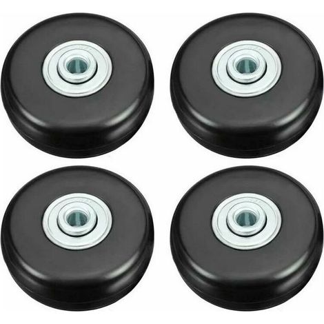 Roues de valise 50 mm – Lot de 4 roulettes silencieuses en caoutchouc – Capacité de charge jusqu'à 51 kg – Remplacement facile pour bagages (1/5)