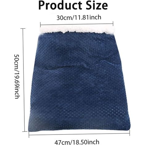 Sac de couchage pour chat d'intérieur - Lit d'hiver confortable, couverture lavable chaude, douce et moelleuse (A)