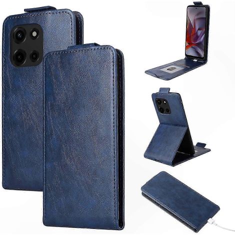 Étui cuir à rabat magnétique pour smartphone 5G, fermeture verticale, pochette portefeuille robuste, compatible téléphones modernes, design élégant et fin. (1/5)