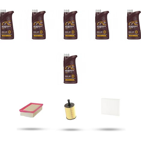 Kit tagliando 3 FILTRI e 6L OLIO compatibile con Vw Golf IV (1j1 1j5) R32 177kw Dal 2002 al 2003 (1/5)