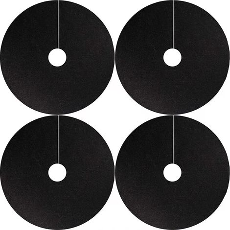 Lot de 4 tapis de protection ronds contre les mauvaises herbes pour arbres, paillis biodégradable pour le jardin, les arbres et les plantes (1/4)