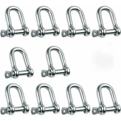 Bracelet en acier inoxydable M5 droit – lot de 10 pièces, résistant à la corrosion, pour fixation industrielle et bricolage (1/4)